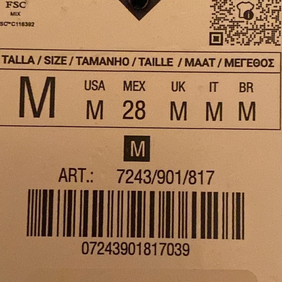 NWT. Zara Aged Silver Necklace with Beading Appliqué Detail. - Picture 7 of 9